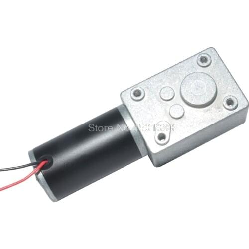 DC24V Worm Geared Motor Engines DC Geared Motor DC Turbine Worm Reducer Rated Speed 16~470 RPM, High Torque