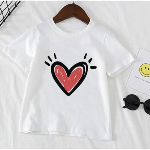 Than Heart Children Short Sleeve T-shirt Boys Girls Harajuku T Shirts Fashion Print Kawaii Tops Kids Summer Tees Clothes,YKP152
