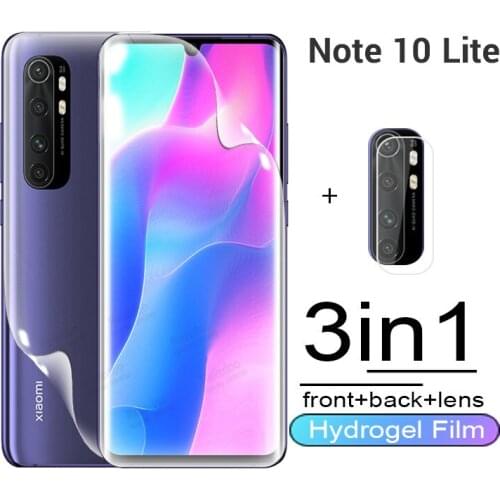 Hydrogel Soft Film For Xiaomi Note 10 lite Note10 Light Mi 9t Pro 9 lite Back Screen Protector Camera Lens Glass xiomi xaomi