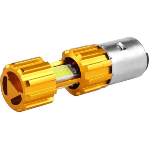 H4 18W Led 3 Cob Dc 12V White Motorcycle Headlight Bulb 2000Lm 6500K Hi/Lo Beam High Power Super Bright Light Lamp