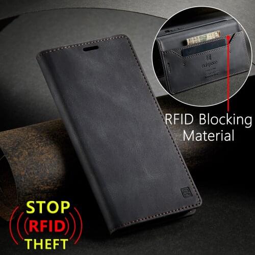 RFID Protection Phone Case for iPhone 12 11 Pro MAX X 5 6 7 8 Plus XR SE Folding Retro Magnetic Leather Cover With Card Pocket