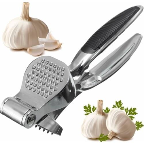 Multifunction Stainless Steel Garlic Press Garlic Ginger Squeeze Crusher Slicer Tool