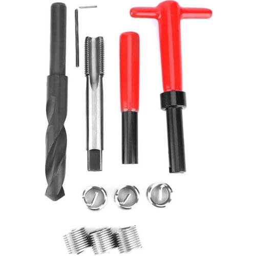 11Pcs Thread Repair Kit Stainless Steel Twisted Drill Wrench Tap Insertion tool M16x1.5 threaded insert