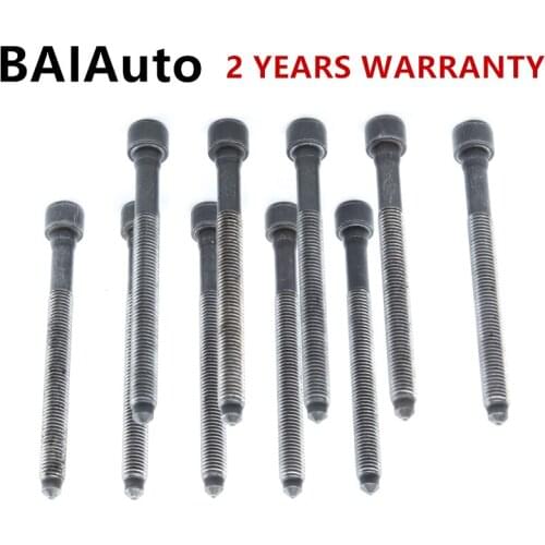 10PCS Cylinder Head Bolt Screws Set For VW Passat CC Golf Beetle Jetta Audi A3 A4 A6 Q5 Skoda Seat 1.8T/2.0TFSI 06D 103 385 D