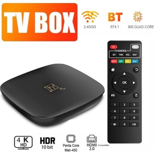 D9 Android 10 Smart TV Box HD 3D 4K 1080P H.265 Quad Core Media Player 2.4G 5GHz Wifi Bluetooth-Compatible For Youtube Set Top