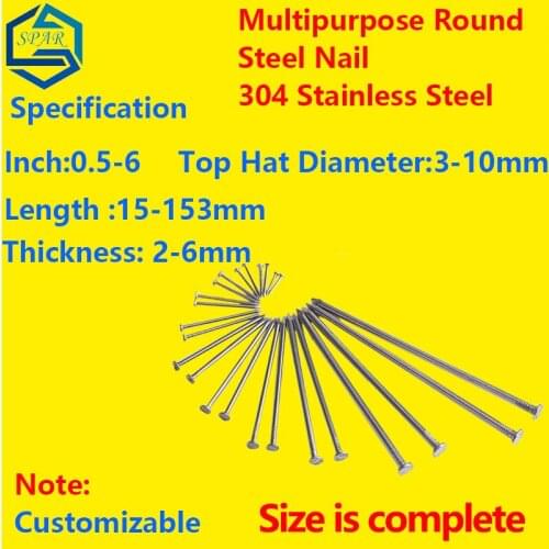 Cement Board Screws Concrete Screws Drywall Screws Woodworking Round Screw Nail Cement 304 Stainless Steel Lengthening Nail GB