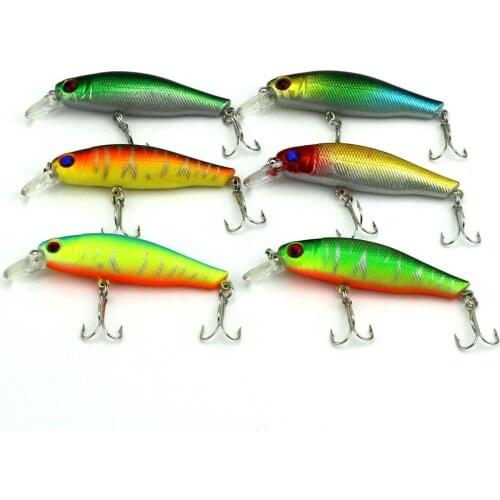 6Pcs Pesca Wobblers 8.5cm 8.7g Minnow Fishing Lures Artificial Bait 3D Fish Eye Hard Bass Bait Fishing Tackles