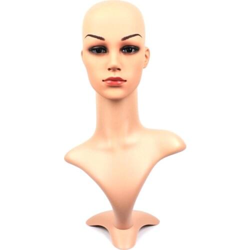 PE Realistic Female Mannequin Dummy Head for Wig, Manikin Heads, Wig Head,D2-ANNE