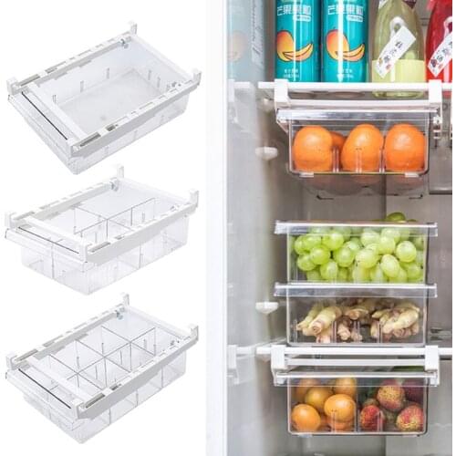 Fridge Storage Box Rack Drawer Organizer Freezer Shelf Food Preservation Refrigerator Partition Container