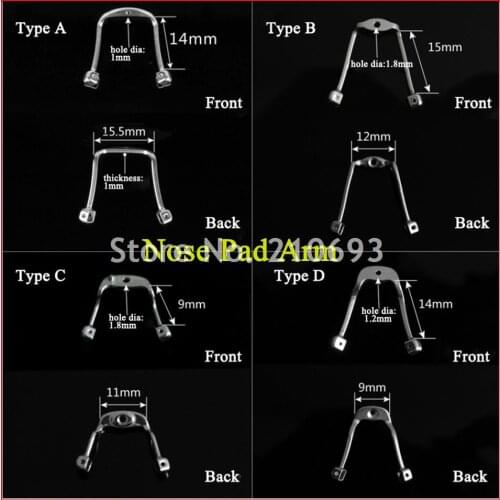 1pc Free Shipping Eyeglasses Nose Pads Arm Stainless Steel Nose Pad Holder Glasses Accessories