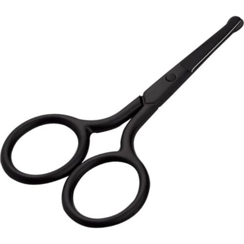 1pcs Stainless Steel Makeup Scissors Black Portable Nose Hair Eyebrow Eyelashes Trimmer Facial Trimming Tweezer Beauty Tools