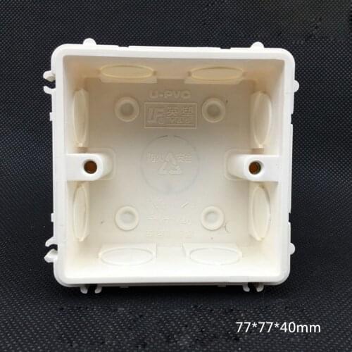 5pcs Splice Connected Fireproof Secret Stash Dark Bottom Box 86 Switch Socket Electrical Mounting Box 77*77*40mm Free Shipping
