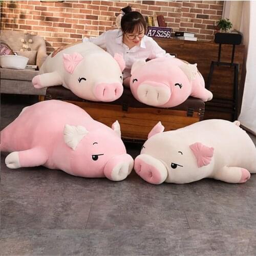 110CM Giant Lovely Soft Cotton Pig Plush Doll Stuffed Pink Pig Doll Baby Soft Appease Pillow Girlfriend Lover Valentine Gift