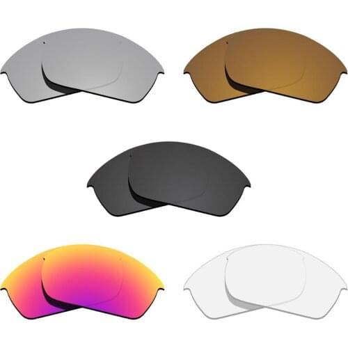 Glintbay 5 Pairs Polarized Sunglasses Replacement Lenses for Oakley Flak Jacket-5 Colors