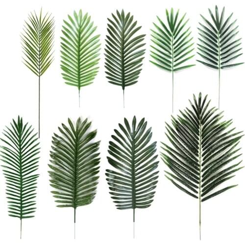 Artificial GreenTropical Palm Leaves Simulation Pine Leaf For Hawaiian Home Party Garden Wedding Decorations