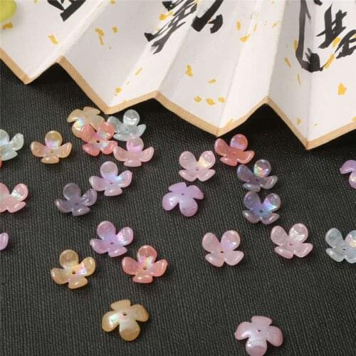 Imitation Pearl Beads Bowknot Tie Bead Caps Jewelry Findings DIY Material for needlework Petal Flower ABS Acrylic Fashion 20Pcs
