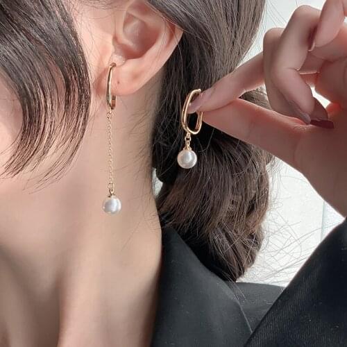 YAOLOGE For Women Vintage Asymmetric Tassel Alloy Earrings Set Non Pierced 2021 New Gift Fashion Party Jewelry boucle d'oreille