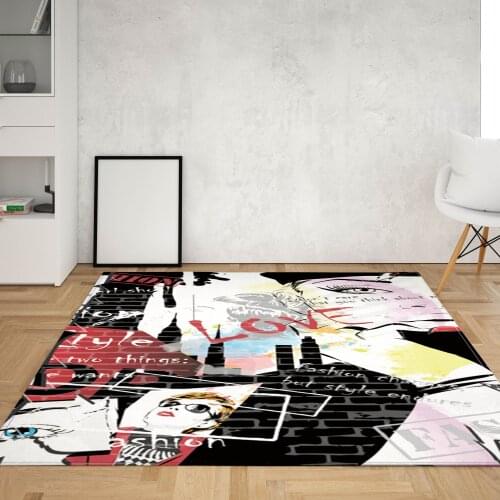 Cartoon Characters Area Rugs Kitchen Butterfly and Man Floor Mat Living Room Bedroom Bathroom Decor Large Carpet Ladys Hat