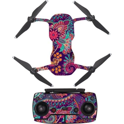 Beautiful Flowers Style Decal Skin Sticker For DJI Mavic Air Drone + Remote Controller + 3 Batteries Protection Film Cover A0192
