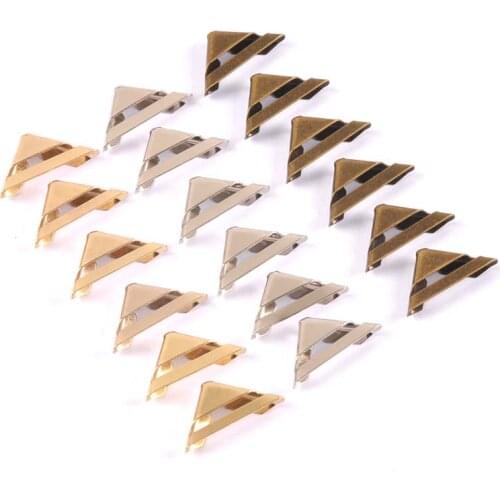 50PCS Candy Strip Scrapbook Metal Album Corner For Antique Brass Jewelry Book Corners Protector Box Decorative Cover