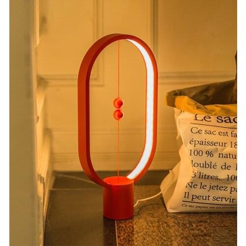 Ellipse Balance Lamp Magnetic LED Table Lamp Mid-air Switch Night Light Creative Gift Minimalist Light Bedside Light Home Decor