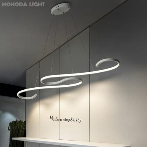 Momoda Beauty Curve Pendant-Lights Home Decor LED Dining Room Office Restaurant Loft Study Lampes Suspendues Free shipping