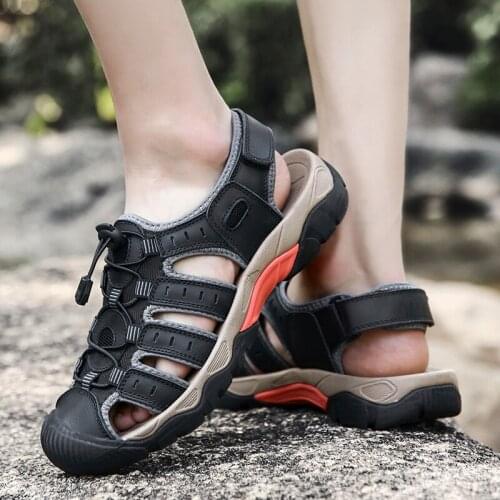 Mens Boys Unisex Closed Toe Hiking Walking Travel Sandals Summer Beach Shoes Breathable Hiking Plus Size 38-48 New 2021