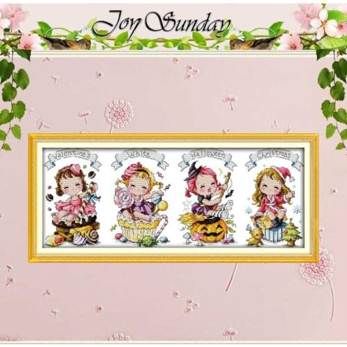 The special festival Counted Cross Stitch 11CT 14CT Cross Stitch Set Wholesale Cartoon Cross-stitch Kit Embroidery Needlework