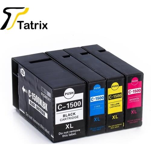 Full Set 4 Color for PGI1500 PGI1500XL PGI-1500XL Pigment Ink Cartridge Compatible for Canon Printer MAXIFY MB2050/MB2350