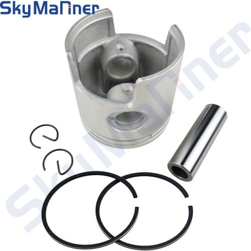 Piston and Piston Ring Set (Std) For Yamaha 2 stroke Outboard Motor 40HP 40G 78mm with Clip and Pin 6F6-11631-00 6F5-11610-00