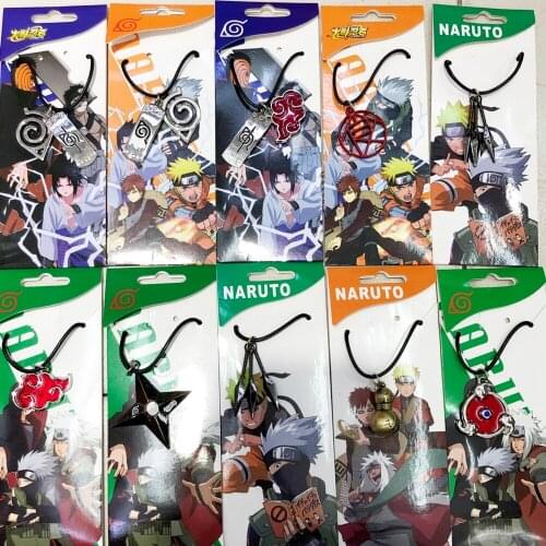 Kunai Headband Itachi Sasuke Kakashi Gaara Prop Weapon Figure Pendant Men Women Kids Necklace Gift