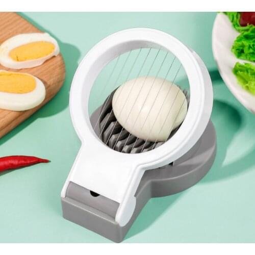 Practical Boiled Egg Cutter Multifunction Household Fruit Section Stainless Steel Slicer Cooking Supply Kitchen Accessories