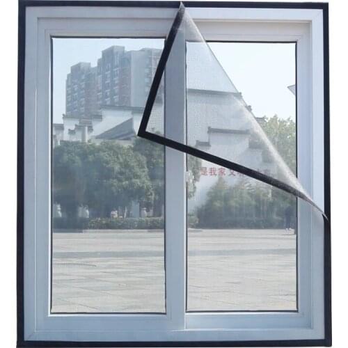 Window mosquito net household self-adhesive velcro invisible screen window anti-mosquito DIY customizable window screen 80x120cm