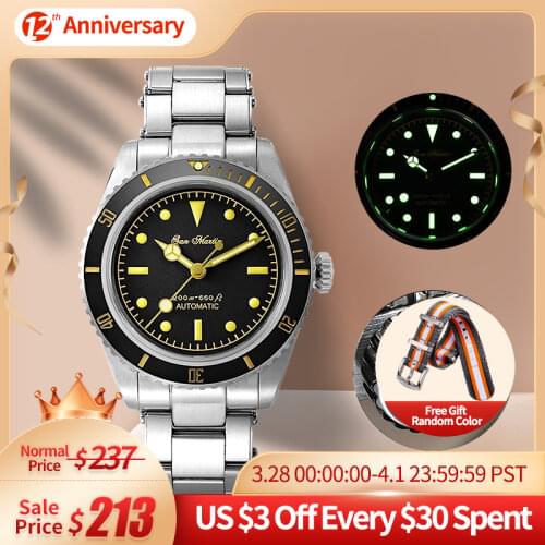 Мужские серебряные часы San Martin China At AliExpress