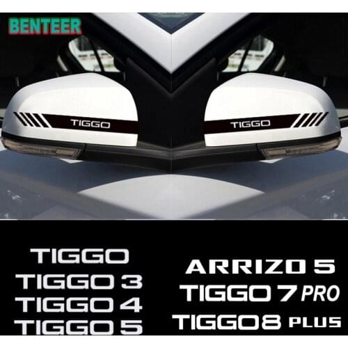 2pcs Reflective Car rearview mirror sticker For CHERY TIGGO 2 3 4 5 7 8 PRO PLUS ARRIZO 5 Auto Accessories