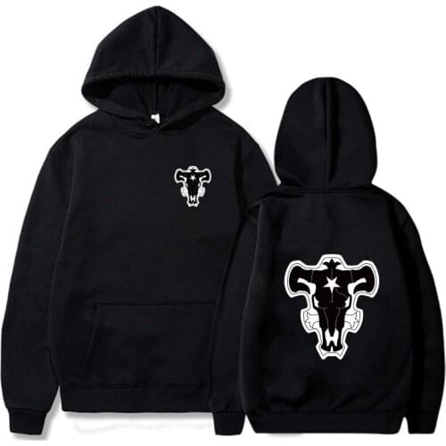 Anime Black Clover Logo Hoodie Fashion Boy/girl Long Sleeve Casual Loose Print Unisex Sweatshirt For Men And Women Clothes Tops