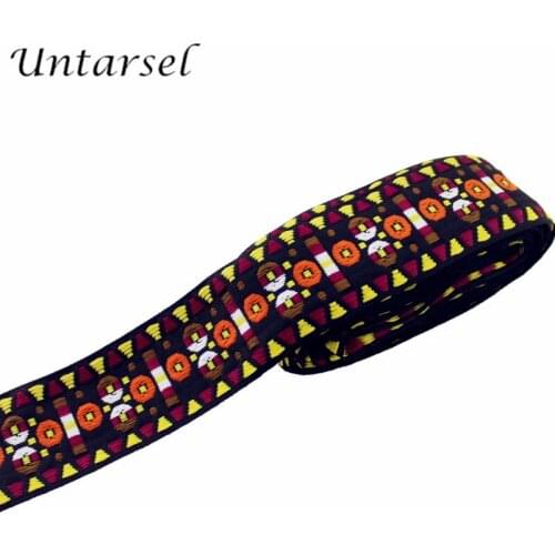 Untarsel woven ribbon jacquard cord DIY sewing belt trim 5yards/lot dog belt webbing DIY Ribbon fabric