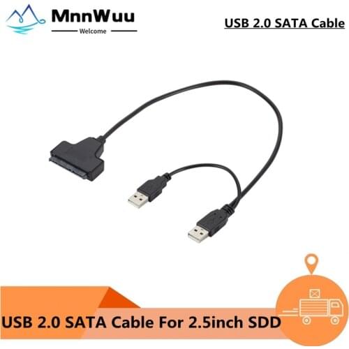 USB Sata Cable Sata To USB 2.0 Adapter Computer Cables Connectors USB Sata Adapter Cable Support 2.5 Inches SSD HDD Hard Drive