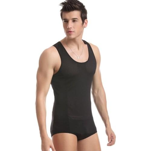 High quality brand Howe Ray vest Mens sexy conjoined mesh vest jersey fitness suit Bodysuits solid Jumpsuit One-piece garment