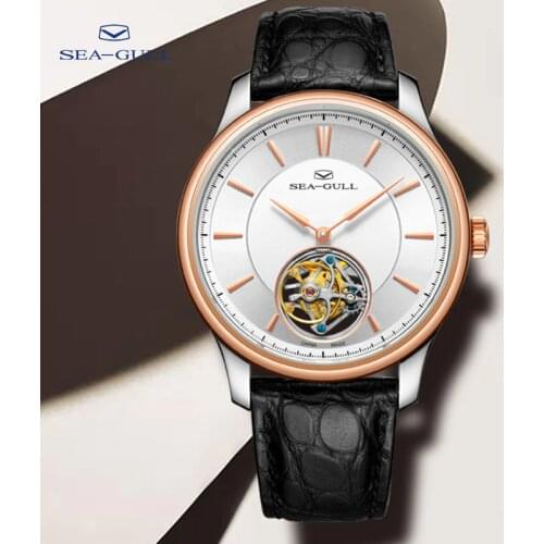Seagull horloge high-end luxe handmatige tourbillon heren eenvoudig twee-naalds casual zakelijk mechanisch horloge 218.12.8801G