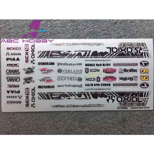X1 Axial Racing Body Sticker 1/10 1/8 RC Crawler Car DIY Sticker D90 D110 CC01