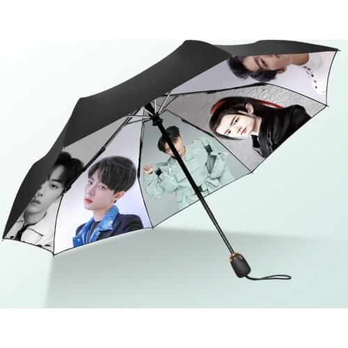 Anime The Untamed Xiao Zhan Wang Yibo Fold Umbrella Fashion Men Women Student Rain Sunny Parasol Cosplay Xmas Gifts