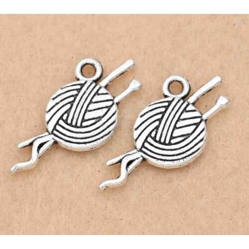 10pcs Antique Silver Plated Wave Wire Charms Pendants for Jewelry Making Bracelet Jewelry Findings Accessories 23x12mm