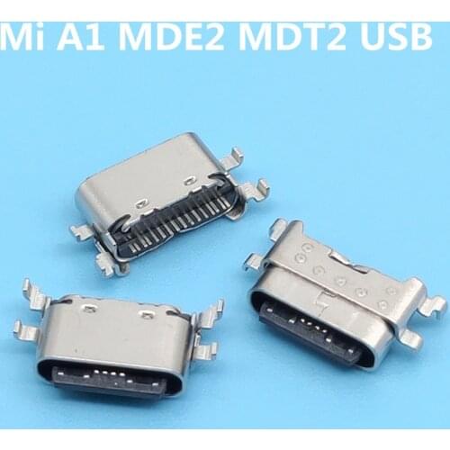10Pcs/Lot Micro Usb Jack 3.1 Type-C 16Pin Xiaomi Mi A1 Female Connector For Mobile Phone Charging Port Charging Socket