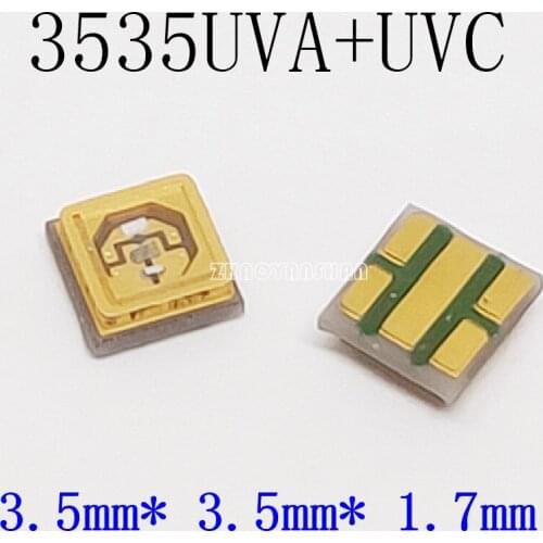 10pcs X 3535UVA+UVC 3535 UVC LED 265-280NM 3535UVC SMD LED 3.5*3.5*1.3MM Free Shipping