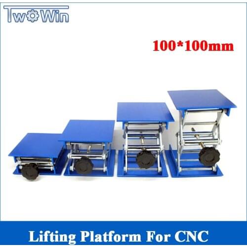 100*100 Mini Aluminum Alloy Lifting Platform Focus Adjustable For Desktop Max Adjust Height 45-145mm For Fixed Focus Laser CNC