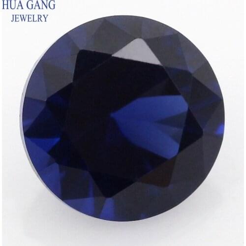 1000PCS Size 0.8~3.0mm Blue-Corundum Color 34# Blue Nano Stones Wax Setting Round Brilliant Cut Synthetic Gems For Jewelry
