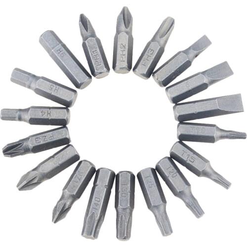 108pcs/box CR-V Torx Bits Set PH1 PH2 PH3 PZ1 PZ2 PZ3 SW4 SW5 SW6 TX10 TX15 TX20 TX25 TX30 Batch Head Repair Screwdriver Bits