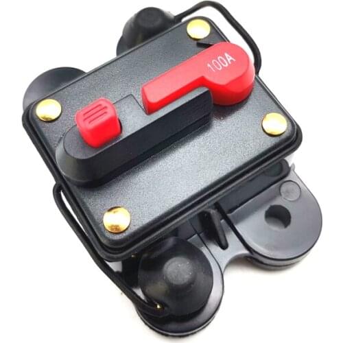 12v/24v Car Auto Boat Audio Fuse Holder 100 Amp Manual Reset Circuit Breaker