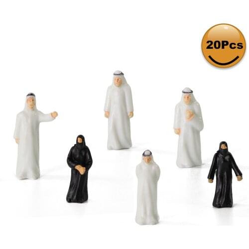 20pcs Model Figures O Scale 1:50 Arab People Standing Railway Layout ALB50